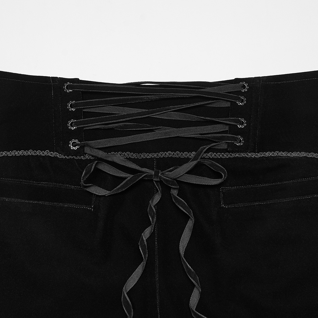 Gothic Dark Aristocrat Velvet Pants - Image 10