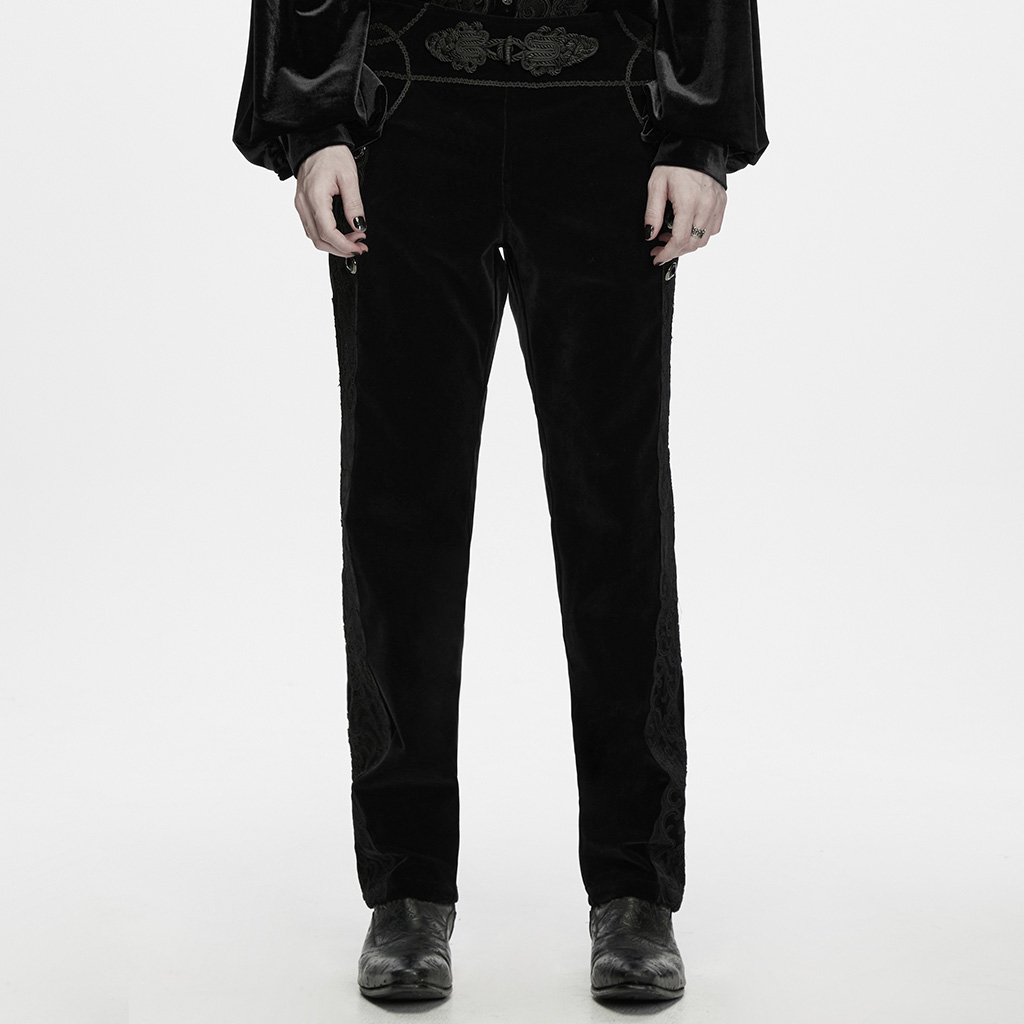 Gothic Dark Aristocrat Velvet Pants - Image 2