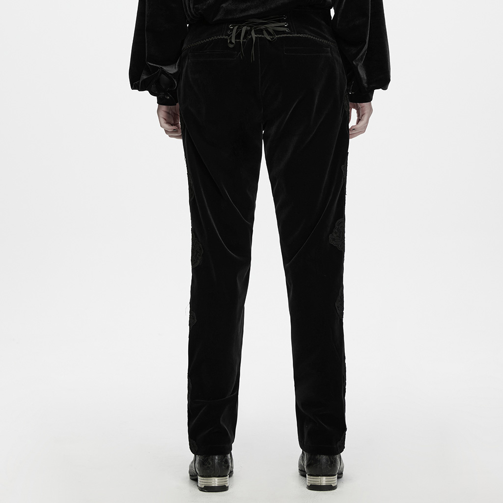 Gothic Dark Aristocrat Velvet Pants - Image 4