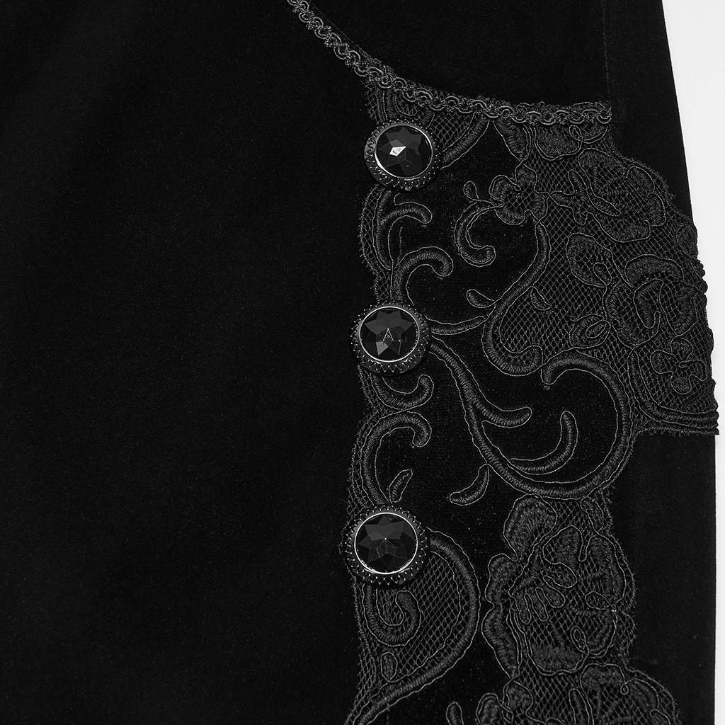 Gothic Dark Aristocrat Velvet Pants - Image 8