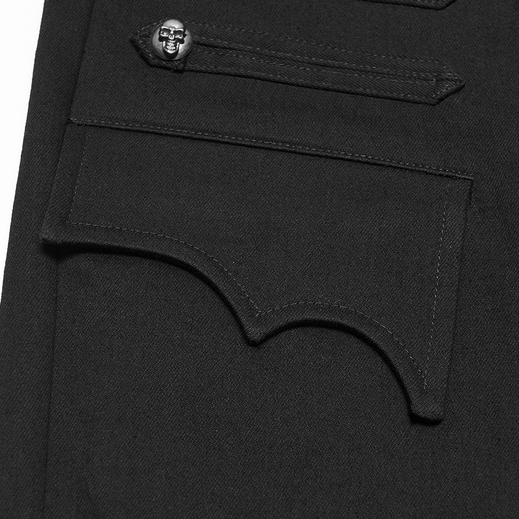 Black Baron High-Waist Uniform Trousers - Image 10