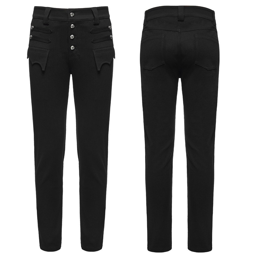Black Baron High-Waist Uniform Trousers - Image 6