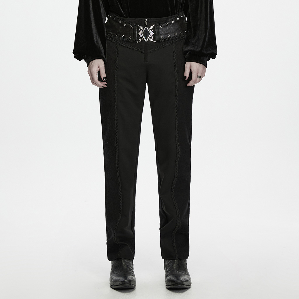 Gothic Jacquard High-Waist Trousers - Image 2
