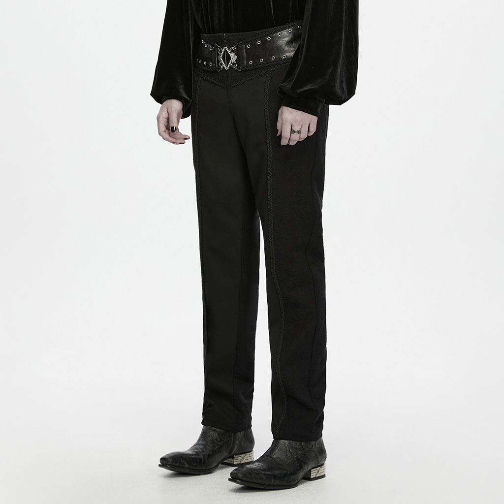 Gothic Jacquard High-Waist Trousers - Image 3