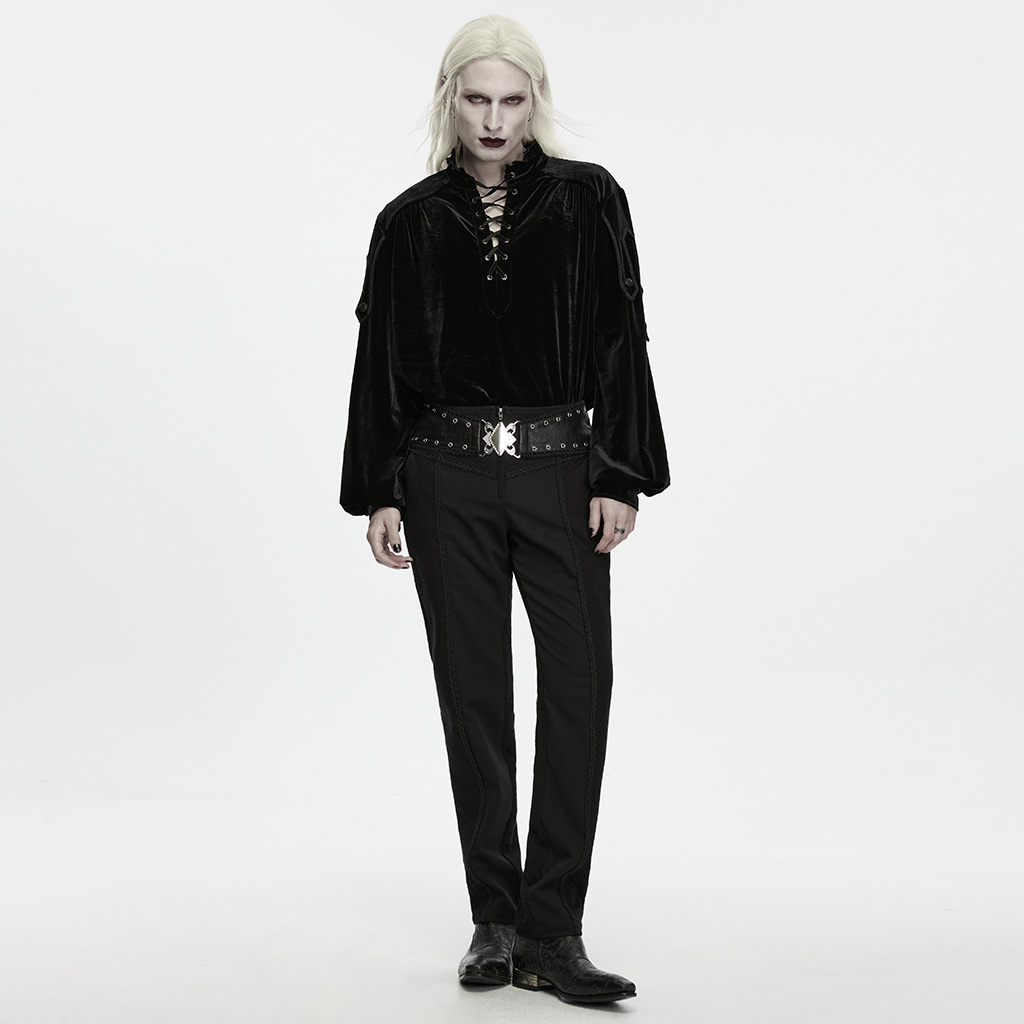 Gothic Jacquard High-Waist Trousers - Image 6