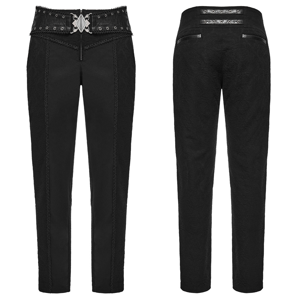 Gothic Jacquard High-Waist Trousers - Image 7
