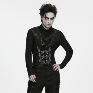 Punk Techwear Lace-Up Corset