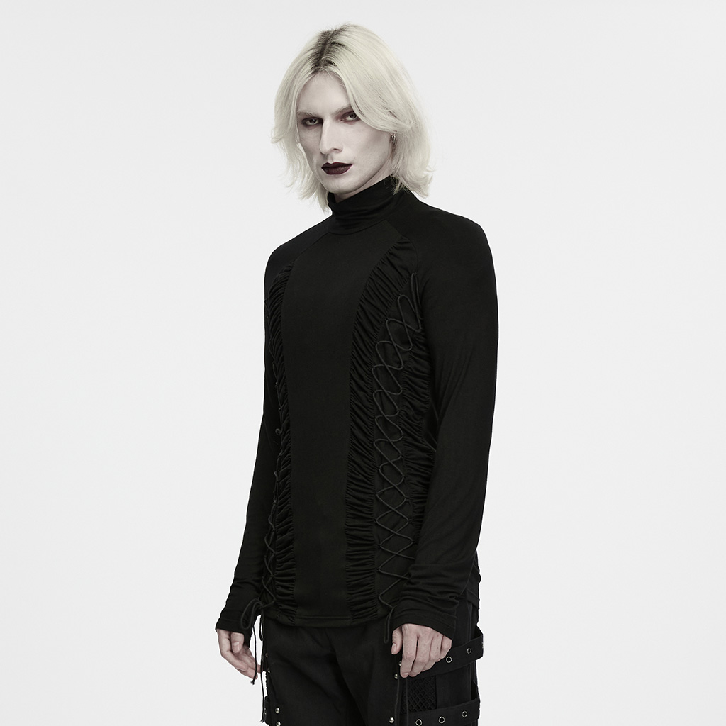Dark Side-Ruched Turtleneck - Image 3