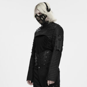 Cyber Techwear Armored Short Jacket