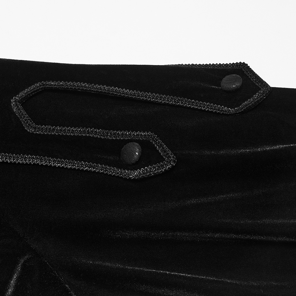 Vintage Gothic Velvet Pullover Shirt - Image 9