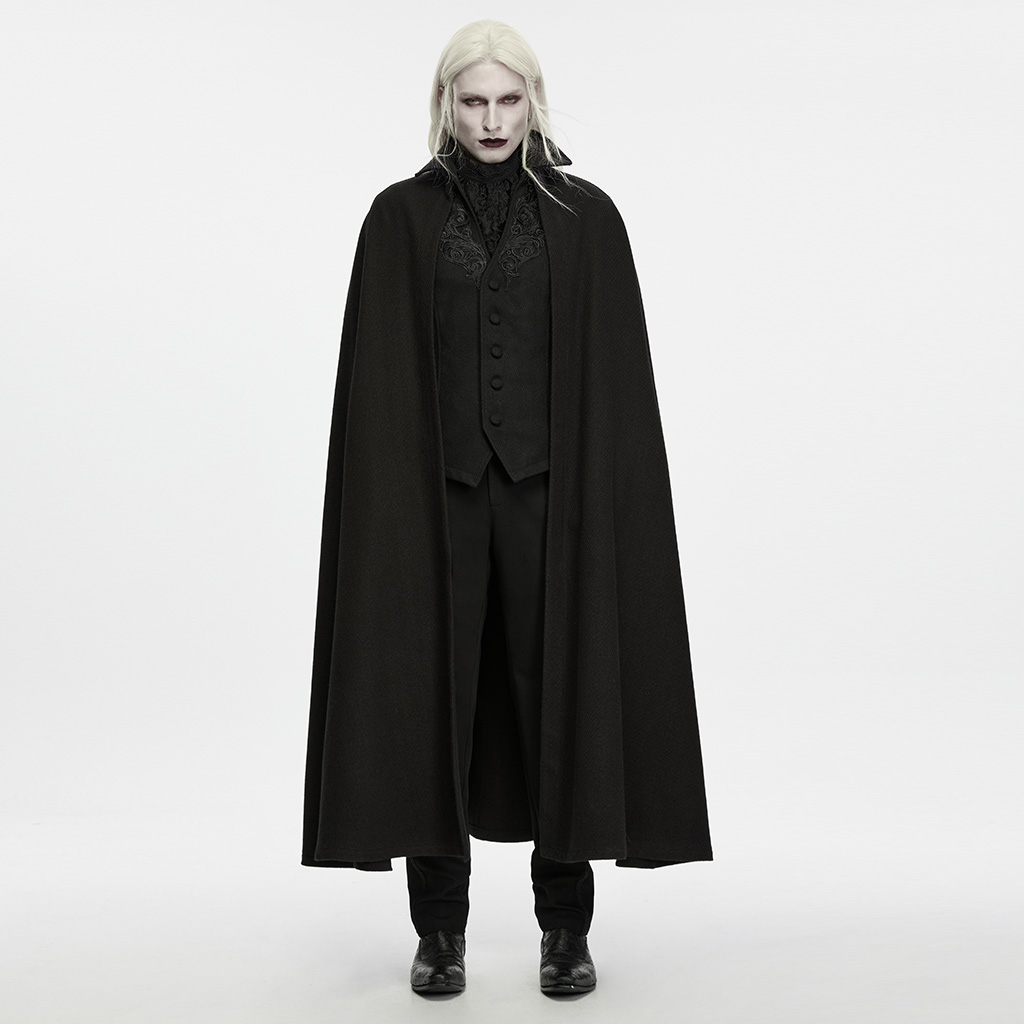 Gothic Duke Stand Collar Cloak - Image 2