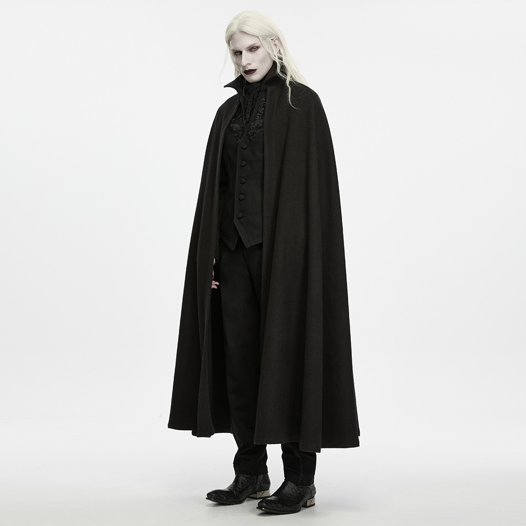 Gothic Duke Stand Collar Cloak - Image 3