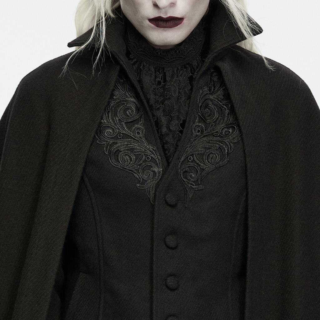 Gothic Duke Stand Collar Cloak - Image 5