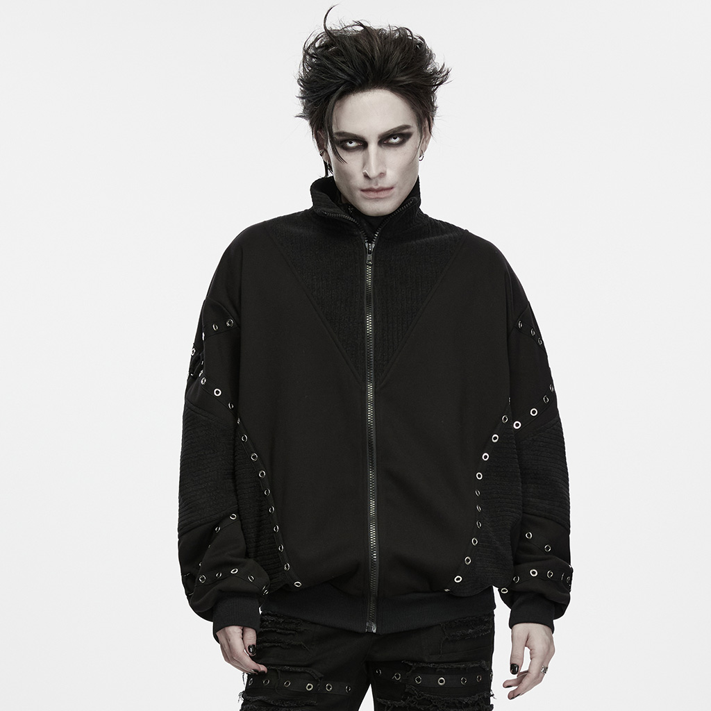 Mixed-Texture Eyelet Jacket - Image 2