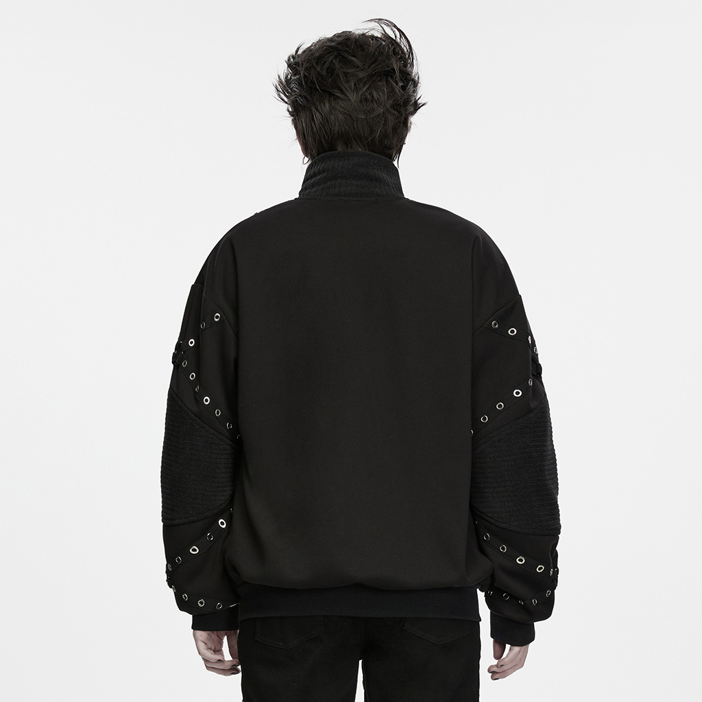 Mixed-Texture Eyelet Jacket - Image 4