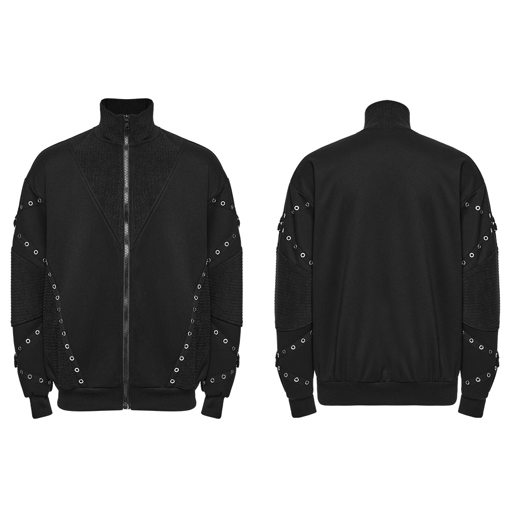Mixed-Texture Eyelet Jacket - Image 7