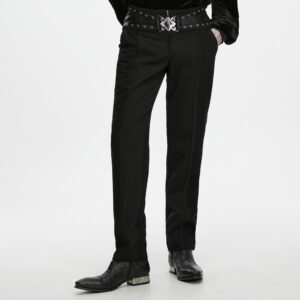 Gothic Jacquard High-Waist Trousers